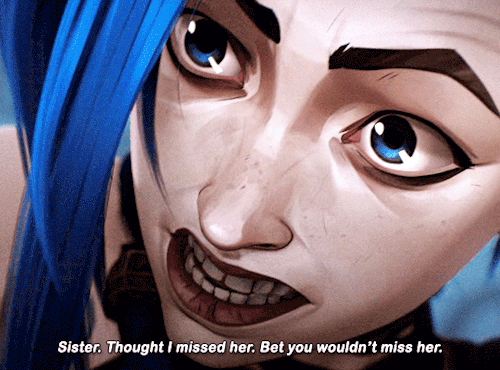tesb:Wanna know a secret? Silco thinks he made Jinx, with all his rants and his hard-won lessons. “Excise your doubts, Jinx. Be what they fear, Jinx.” Like everything was the same as when Vander left him. But he didn’t make Jinx. You did.JINX in