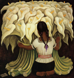 Worker-And-Parasite:flower Vendor (Girl With Lilies) - Diego Rivera