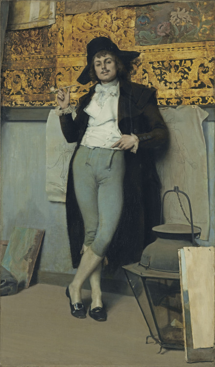 oldpaintings:    Jeune homme avec une pipe, 1886 by Hippolyte Dominique Berteaux  (French, 1843–1928) 