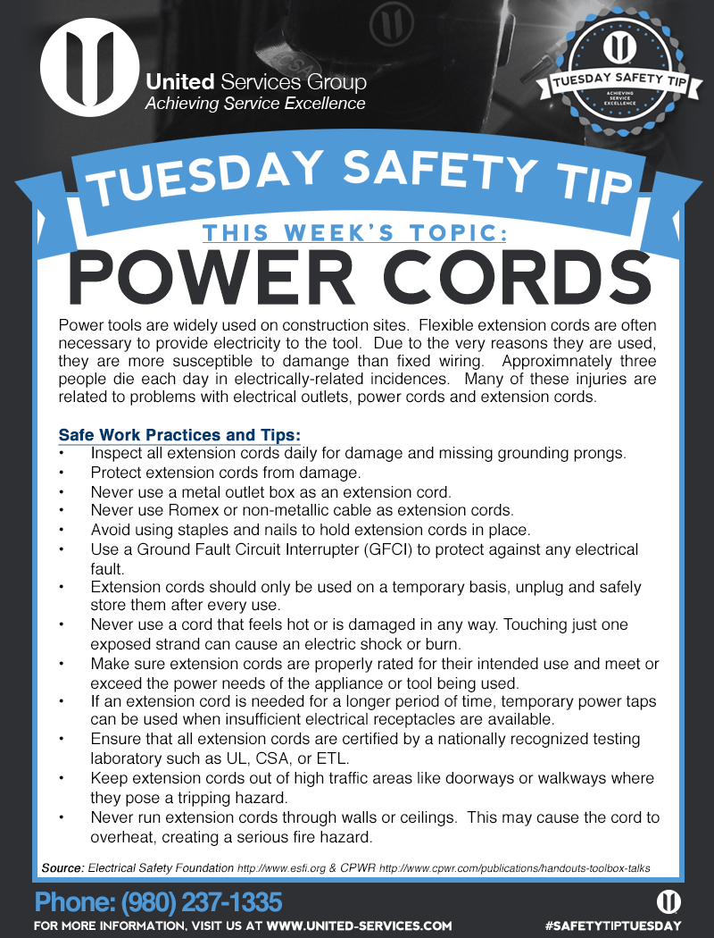 United Services Group Safety Blog Tips Power Cord Safety This Week united-services-group-safety-blog-tips-power-cord-safety-this-week