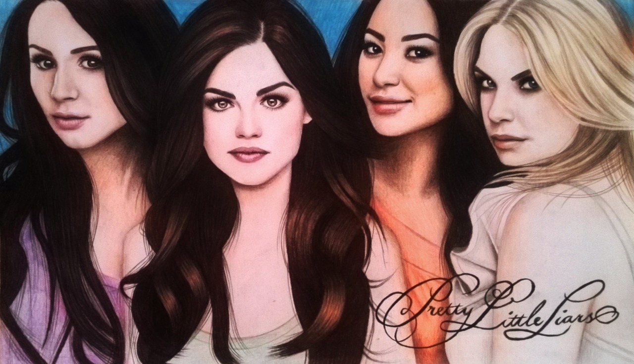 prettylittleliars-onabcfamily:  Christine Lyager Dichmann’s drawing of the liars