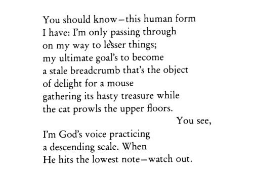 volkswagonblues:syringavulgaris:Gregory Orr, Interview with a Falling Angel [Picture ID: Transcribed