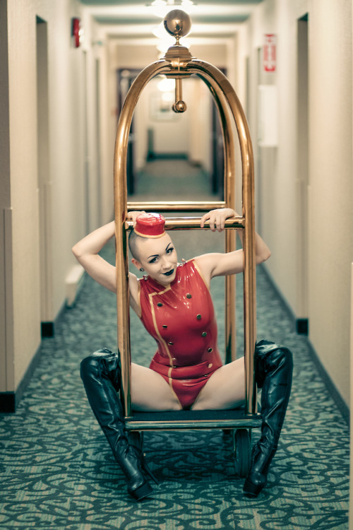 “Four Rooms: The Sequel”My custom designed bellhop latex made by Deadly Couture Photographer: http:/