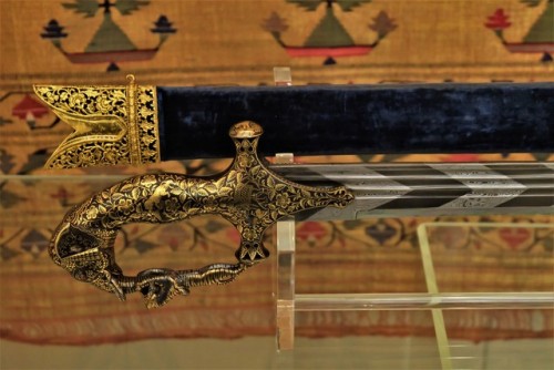 barbucomedie:Sword and Scabbard from Rajasthan, Northern India dated from the 19th Century on displa