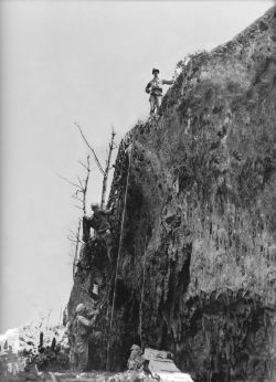 historicaltimes:  Desmond Doss, on top of