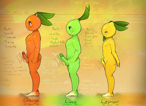 plantpenetrator:  Fleshing out these OCs  Citrus dicks