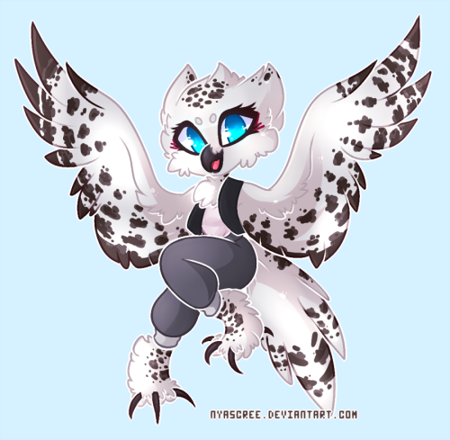hungrykuroneko:Snowy owl commission ! ♥