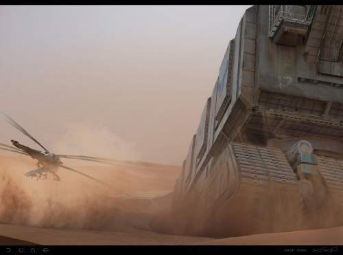 Jeremy Hanna, “Sinking Spice Harvester,” 2018. Concept art for Denis Villeneuve’s Dune (2021).______