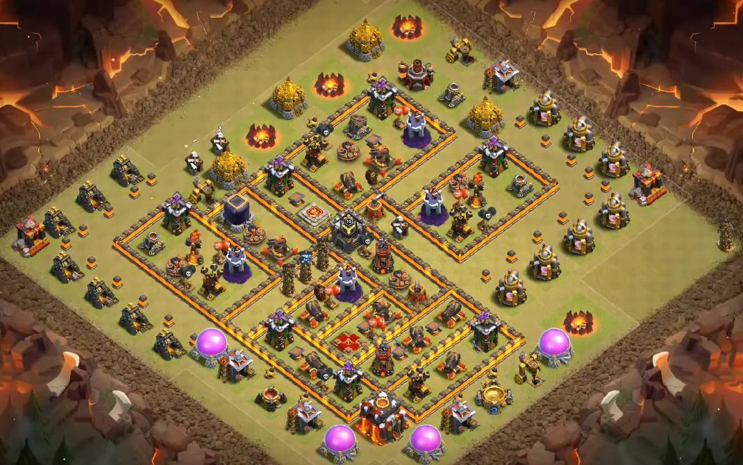 Best Level 10 Tricks Clash Of Clans Town Hall 10 War Base Designs