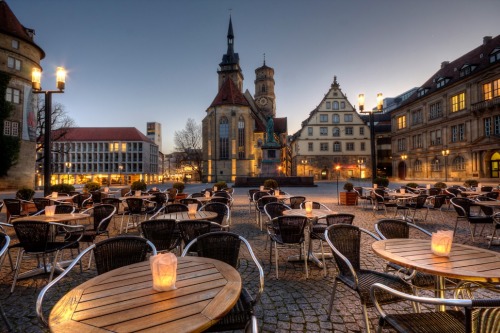 willkommen-in-germany:Schillerplatz in Stuttgart, Baden-Württemberg, Southwestern Germany.