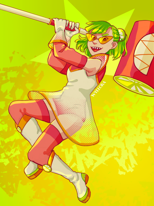 5th artfight attack! This is turn_q (on IG/Twitter) ’s lime themed magical girl Chie! I adored