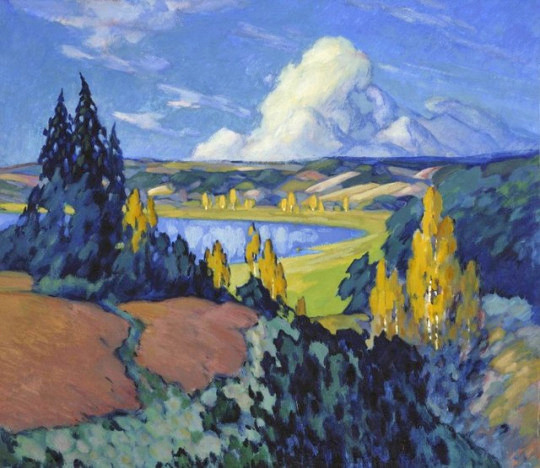 igormag:Ants Murakin (1892-1975), Afternoon, 1925-26.oil on pasteboard, 70 x 80 cm