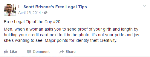 collegehumor:  Click below for the rest: Some Lawyer Is Posting Hilarious “Tips” On Facebook 