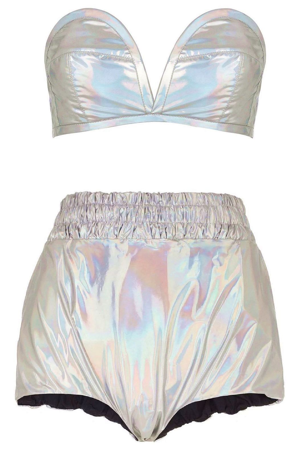 MARTY SIMONE • LUXURY LINGERIE - Dolce & Gabbana, holographic bra top +  panties