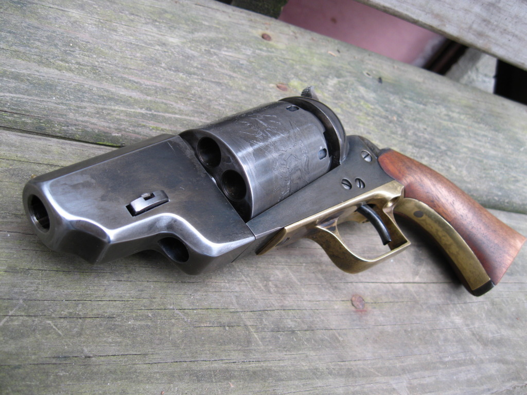 titovka-and-bergmutzen:  1847 Walker Colt given the “Avenging Angel” treatment.