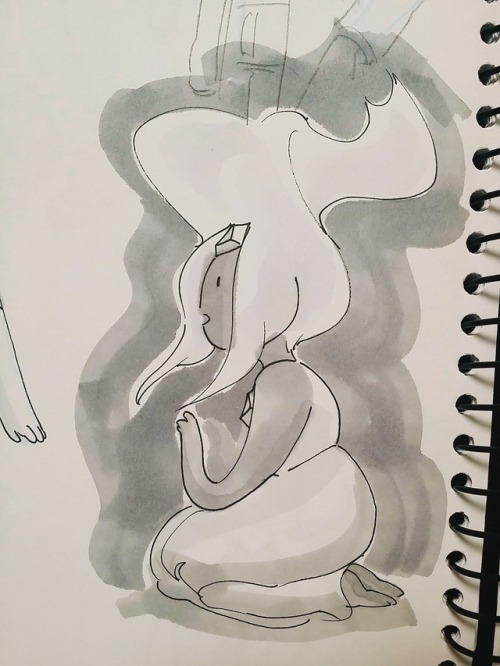 purpleorange:  Some adventure time doodles. Man I’ve watched the leaks of the new mini series and it was just….CN can’t you please let this human boy be happy????