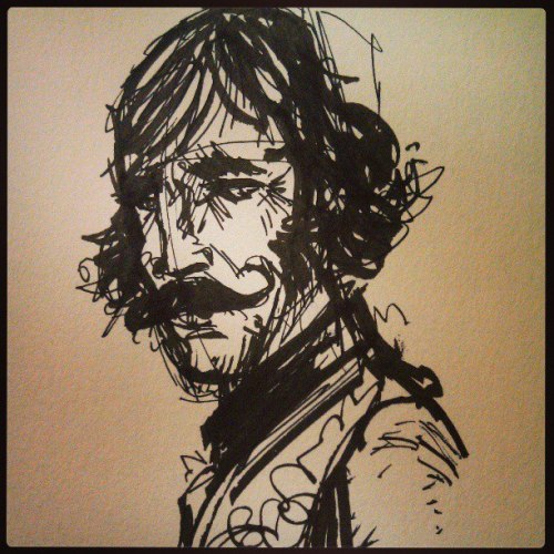 Bill The Butcher (Daniel Day Lewis) as drawn by Scott Mosier