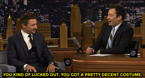fallontonight:Jeremy Renner’s bathroom experience is a lot easier than his Captain America costars