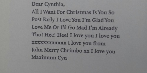lennonspellz:Okay so I’m reading a book of all of John’s letters and near ever letter is a typed up 