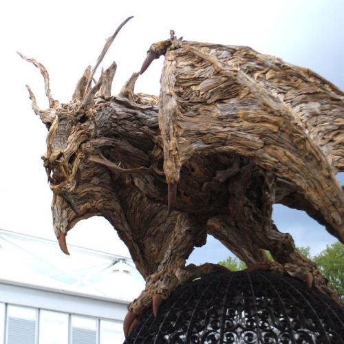 littlelimpstiff14u2: Giant Dragons Made Out Of  Driftwood By James Doran-Webb A wyvern is a fou