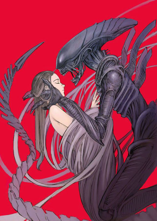 Porn photo xombiedirge:  Alien Visions art by Bruce