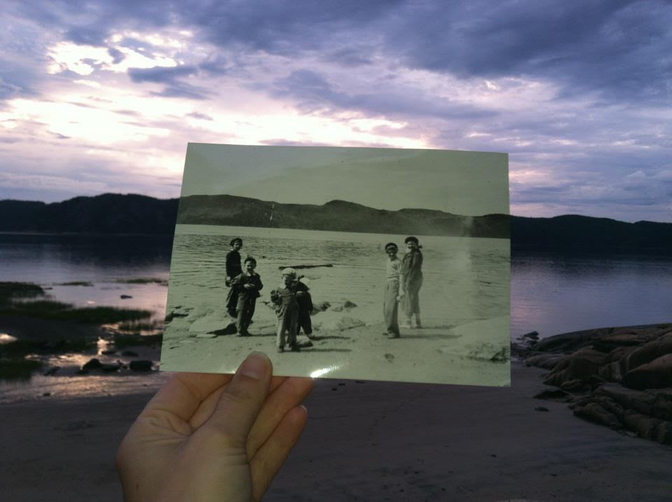 Dear Photograph,
It has been over 60 years since this photo was taken in La Baie, Quebec of my mother and her siblings. We are so lucky to be able to still visit this beautiful spot that has gone unchanged by time with these very same people.
-...