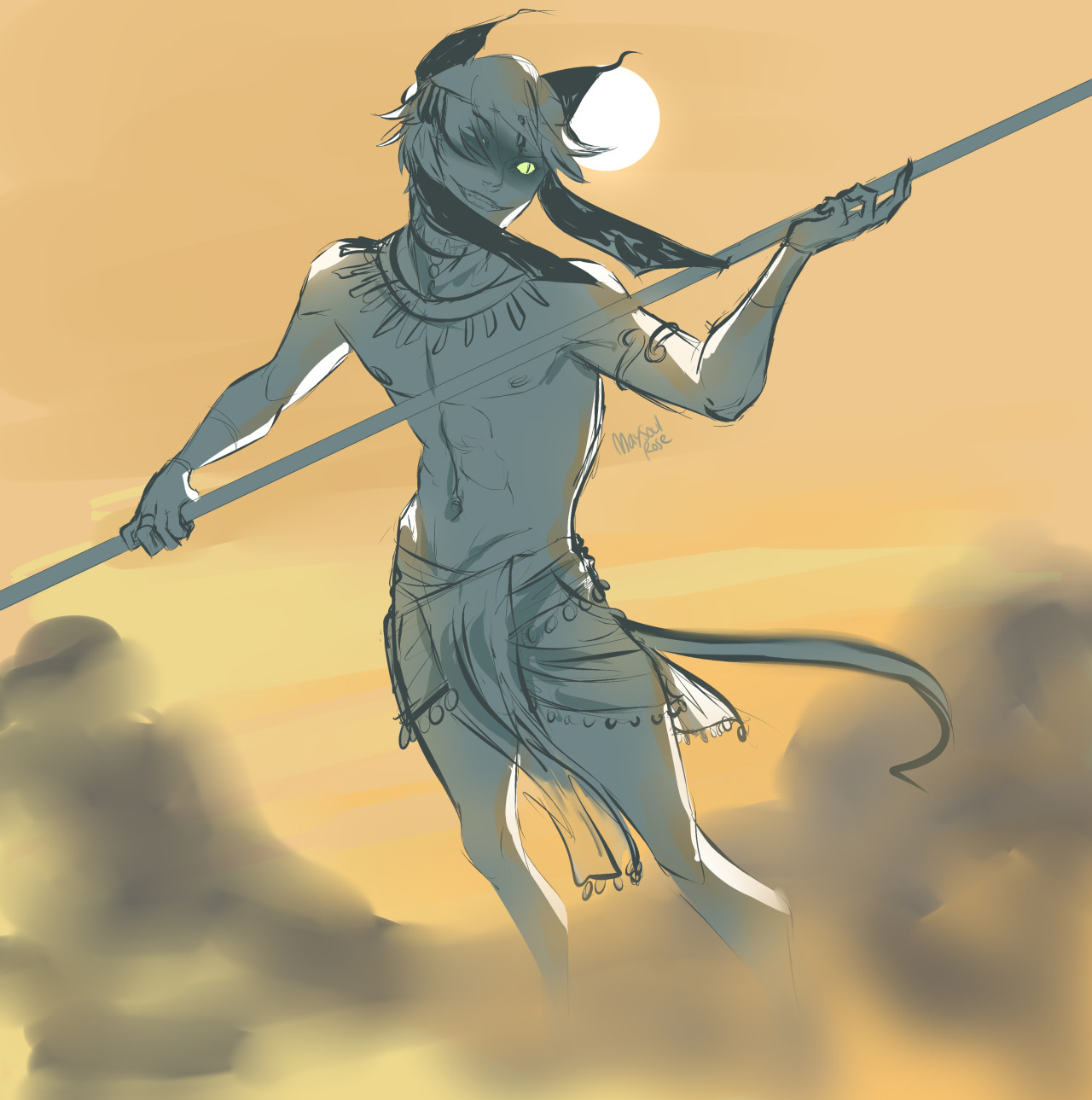 maysoulrose:  Some Egyptian Chat Noir I’ve been wanting to draw Egyptian stuff