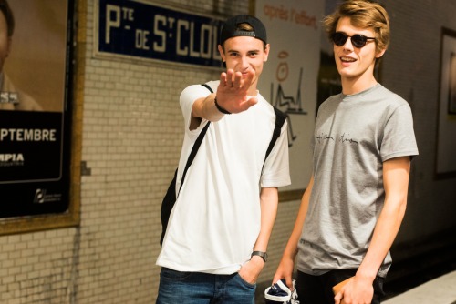 Eduard Badaluta and Billy Vandendooren shot saturday in Paris after Dior Homme SS16.Credits : lechif