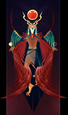 digitalessence:  Ancient Egyptian gods by Yliade.   