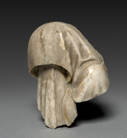 cma-medieval-art: Head of a Mourner, 1400s, Cleveland Museum of Art: Medieval ArtSize: Overall: 10.8