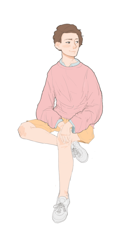 losers at college c: (Or pastel-eddie and awful-fashion-sense richie) I honestly kinda wanna draw all of the losers but I...