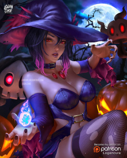 logancure:  My Pokemon halloween piece for this year, be careful or she could cast some spell on yousuport me on Patreonhttps://www.patreon.com/posts/mismagius-2017-15063966My dear patrons will get♥ High-Res 3+♥ NSFW Nude 5+♥ Used Photoshop brushes