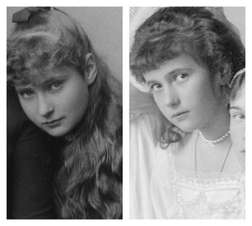 mashkaromanova: Family Resemblance Series: 8/?1: Alix of Hesse in 1885. Anastasia Nikolaevna in 1914