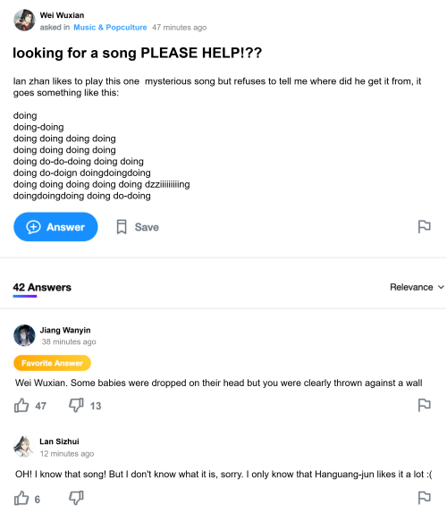 ying-an-sanren:Pls help Wei Wuxian find a song?