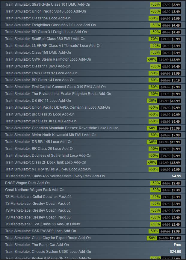 moxperidot: You can get a sweet deal on the Train Simulator 2017 DLC thanks to black