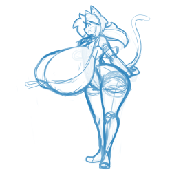 eikasianspire:  30minute Tabby sketch before class.  I feel like I’m getting a little faster with setting up stuff, hopefully this trend continues. 