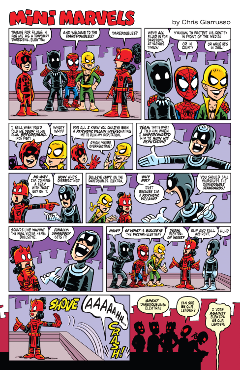 Elektra Vol. 1 #100 - Mini Marvels (April 13, 2022) Written, artist and lettered by: Chris Giarrusso