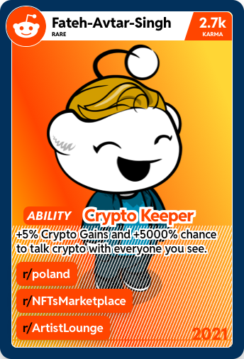 Card Wrapped Reddit 2021OpenSea LinkRarible LinkNFT Showroom LinkObjkt Link