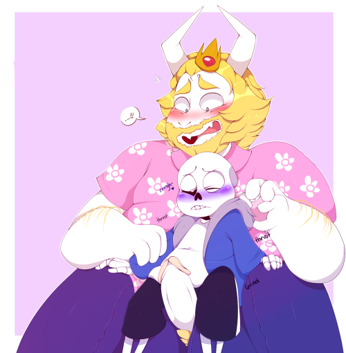notsammiforwork:  i love smol skele and big bara goat dad <3  