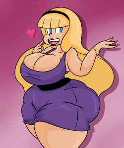 chillguydraws: someboy101:   creepsofthegluniverse: A quickie picture i did for @someboy101 , His character Thickerella. That’s my thick girl indeed. :D   Very cute  cutie~ ;9