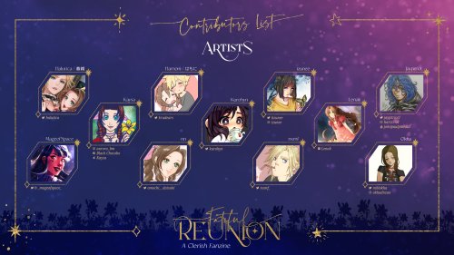 clerithzine: CONTRIBUTORS LIST  FATEFUL REUNION: A #Clerith Fanzine proudly presents our full c