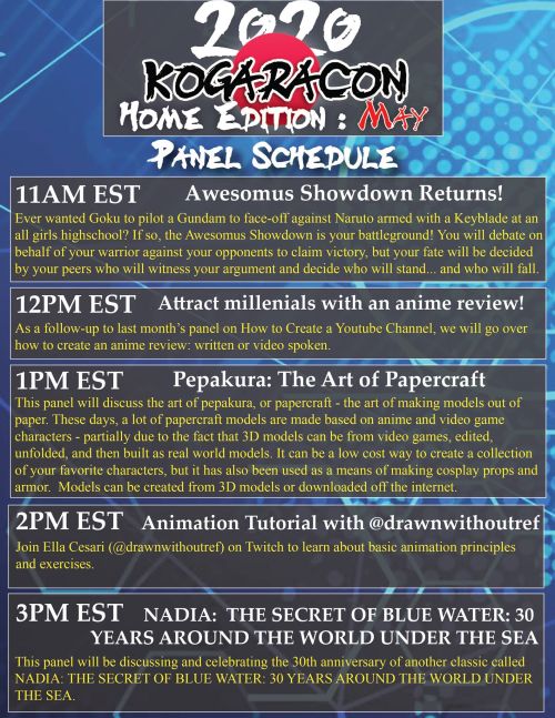 Only one more day to go until Kogaracon Home Edition: May​!Join us tomorrow starting at 11AM EST on 