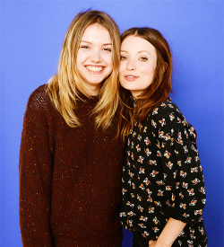 emilybrowningfans:  Emily Browning and Hannah Murray at Sundance Film Festival 2014 