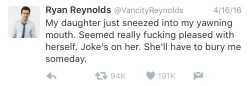 brysheregrays:  Ryan Reynolds is too pure