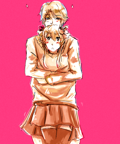 bosshuton:chiyo’s so small she would fit into kashima’s sweater while she still wears it