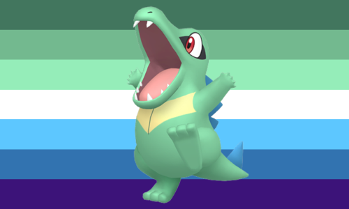 The Gay Flag Color Picked From Shiny Totodile
