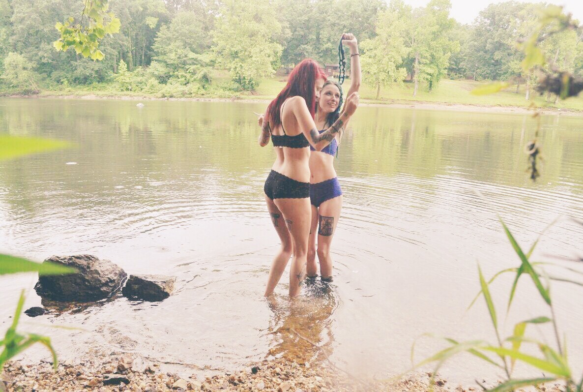 miisspots:  Throw back of alorali and I dancing in the rain, in the river, with a