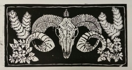 Woodcut update, finally got it printed. I need to do some quick fixes on it but Im super proud of it