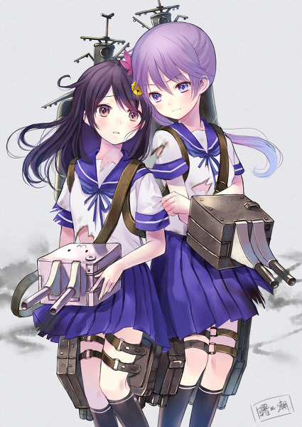 soltrow:  (1) 「潮ちゃん曙ちゃん」/「はねこと/3日目東プ38b」のイラスト [pixiv]