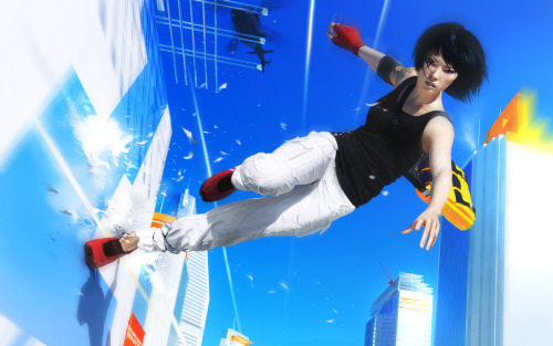 superheroesincolor:  Faith Connors, Mirror’s Edge videogame. Faith Connors is a ‘runner’ who delivers sensitive information outside the range of government surveillance. Faith fights to free her sister after she is wrongfully accused of murdering